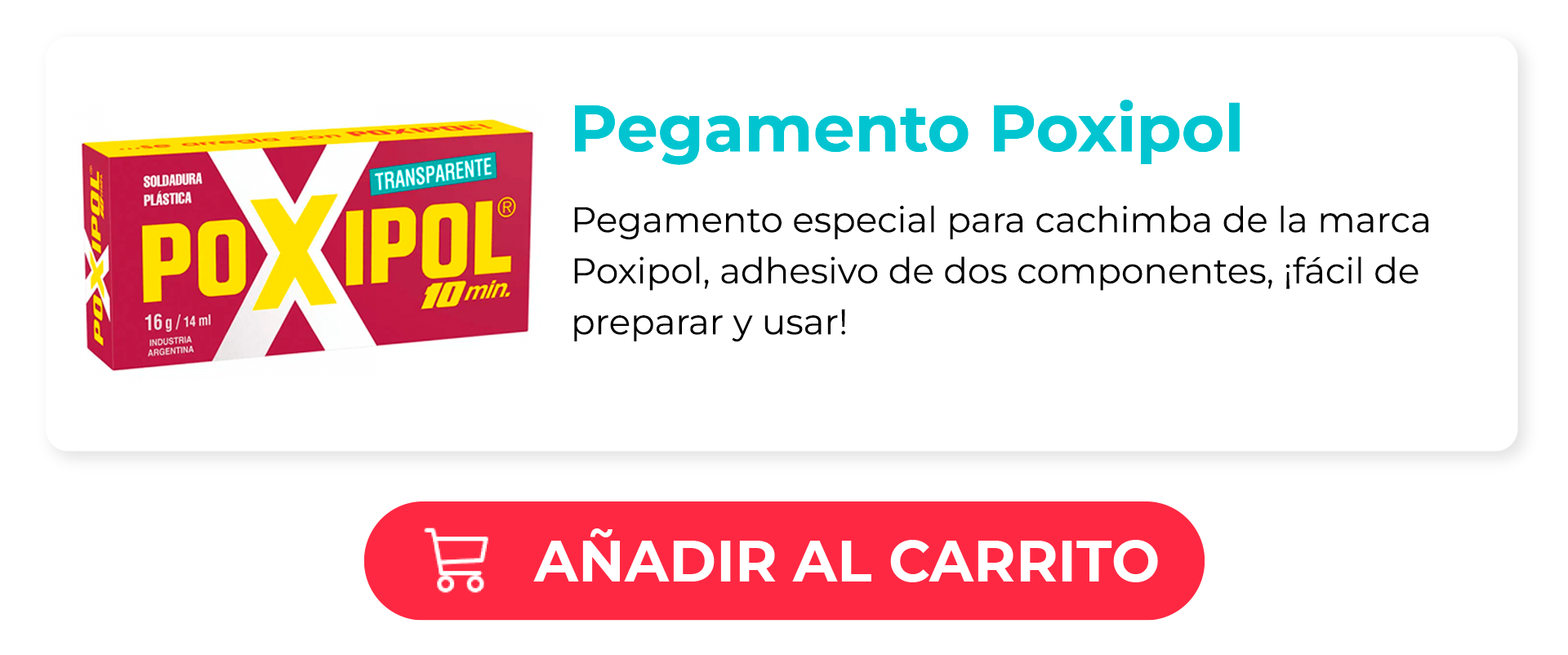 Pegamento Poxipol para cachimba